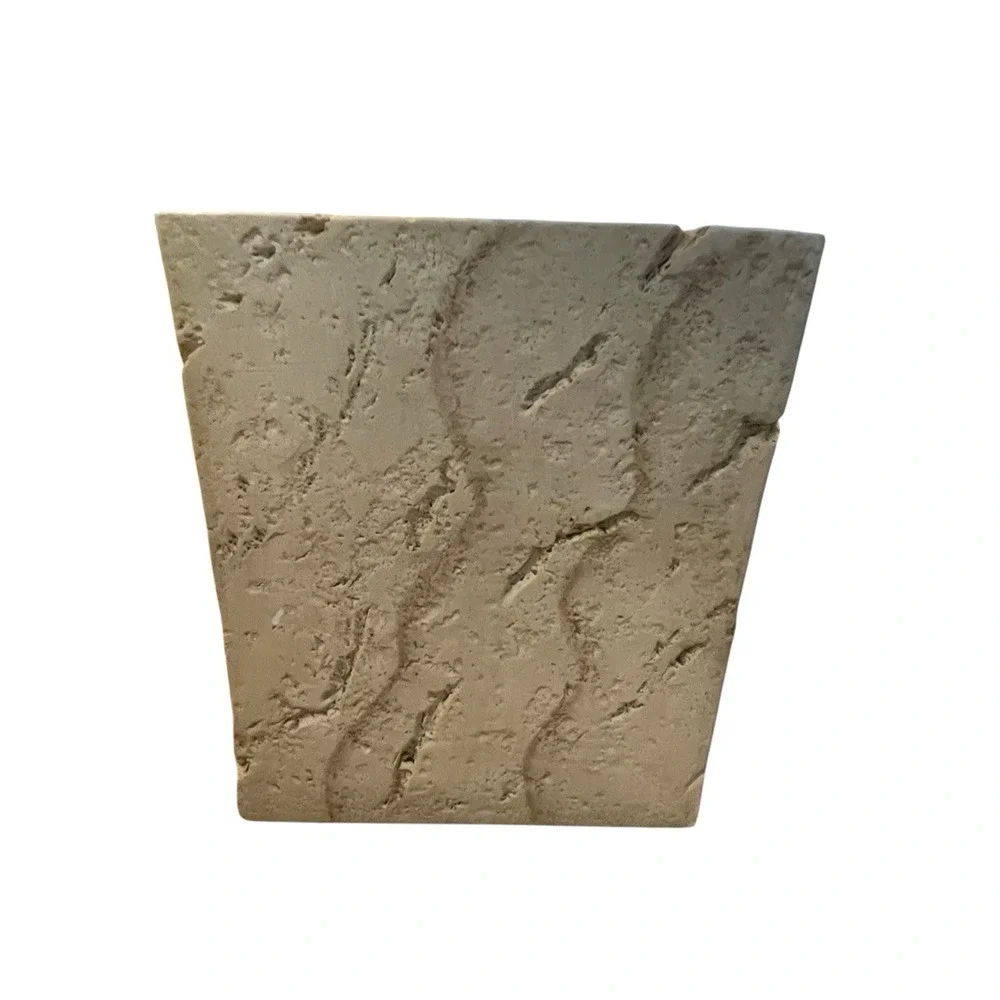 Ceramic Stone Tissue Box Holder | Crackled Texture Cream Tissue Cover